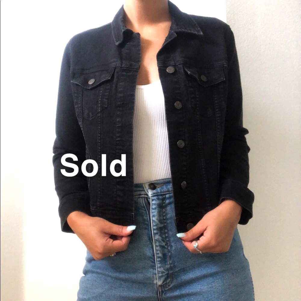Black denim jacket